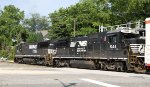 NS 538 & 544 lead train E60 across Fairview Road